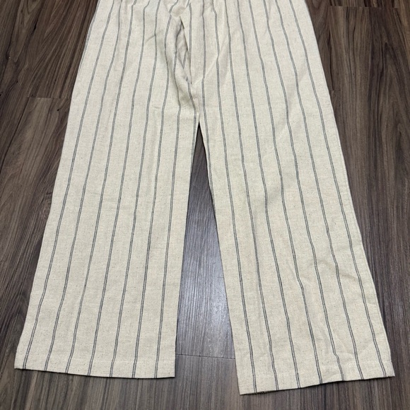 Zara Cream Striped Pants - Picture 7 of 9